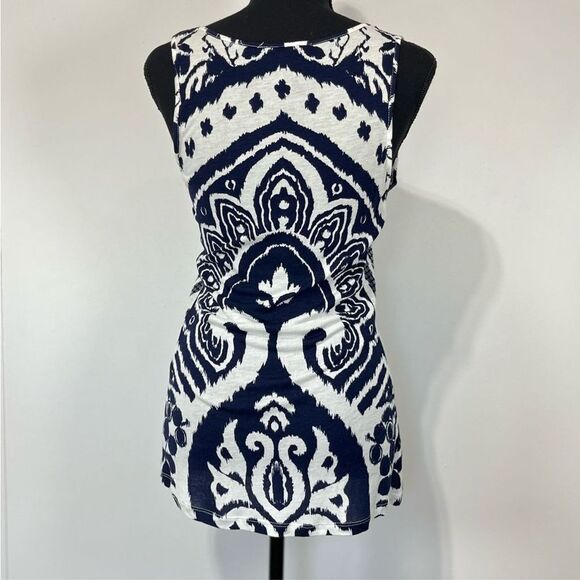 I.N.C. International Concepts Sequin Sleeveless Top Sz Small Women’s Blue White - Picture 5 of 12